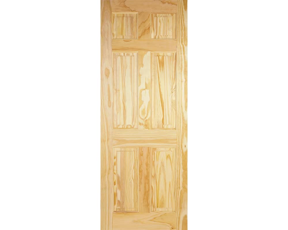 Clear Pine 6 Panel Door Clear Pine 6 Panel Door