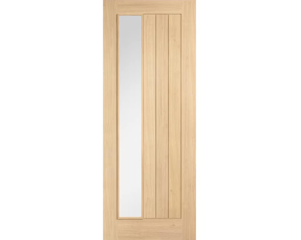 Oak Belize Clear Glazed Offset Door Oak Belize Clear Glazed Offset Door
