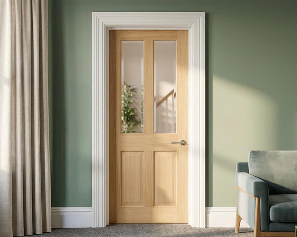 Oak Richmond Glazed 2 Light Door Oak Richmond Glazed 2 Light Door