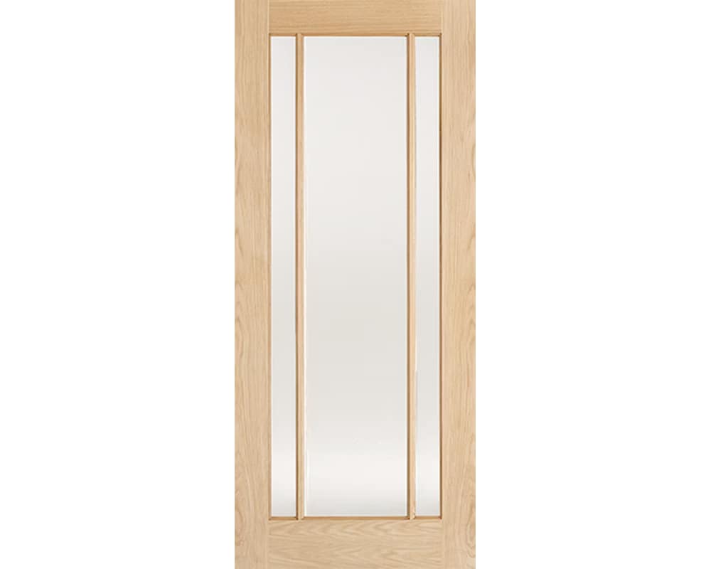 Oak Lincoln Glazed 3 Light Frosted Glass Door Oak Lincoln Glazed 3 Light Frosted Glass Door