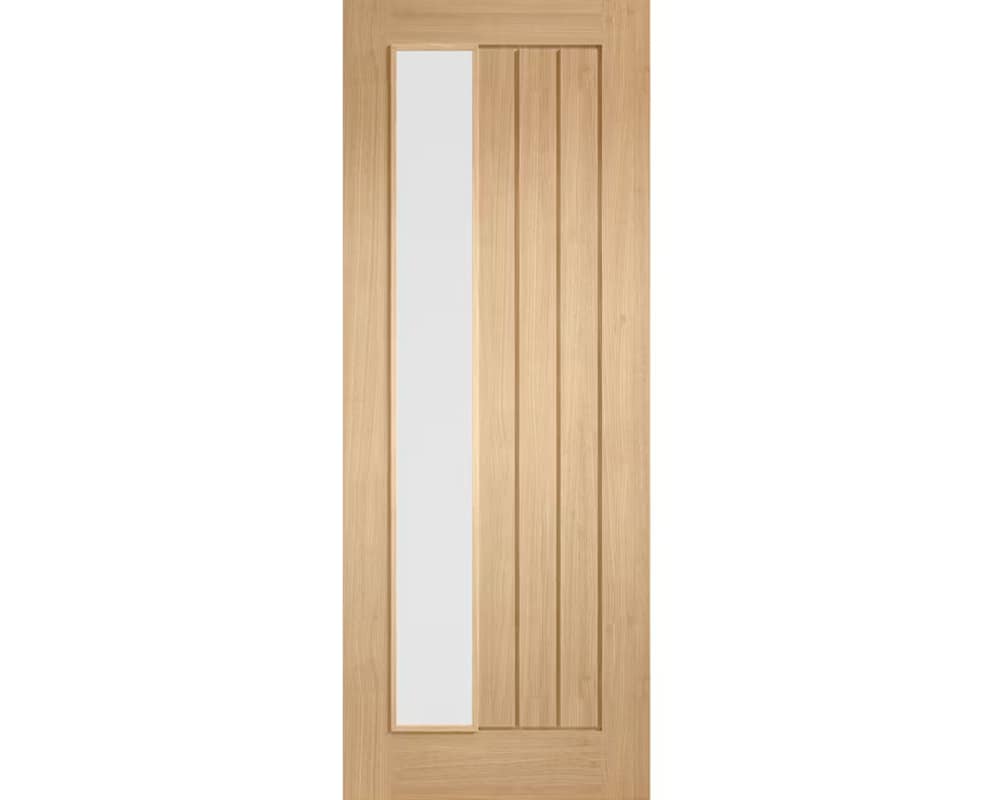 Oak Mexicano Clear Glazed Offset Door Oak Mexicano Clear Glazed Offset Door