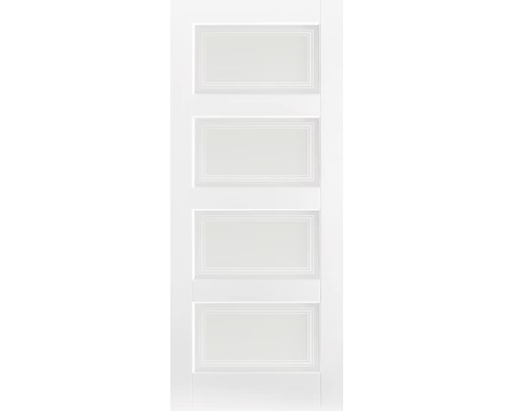 White Contemporary Glazed 4 Light Door