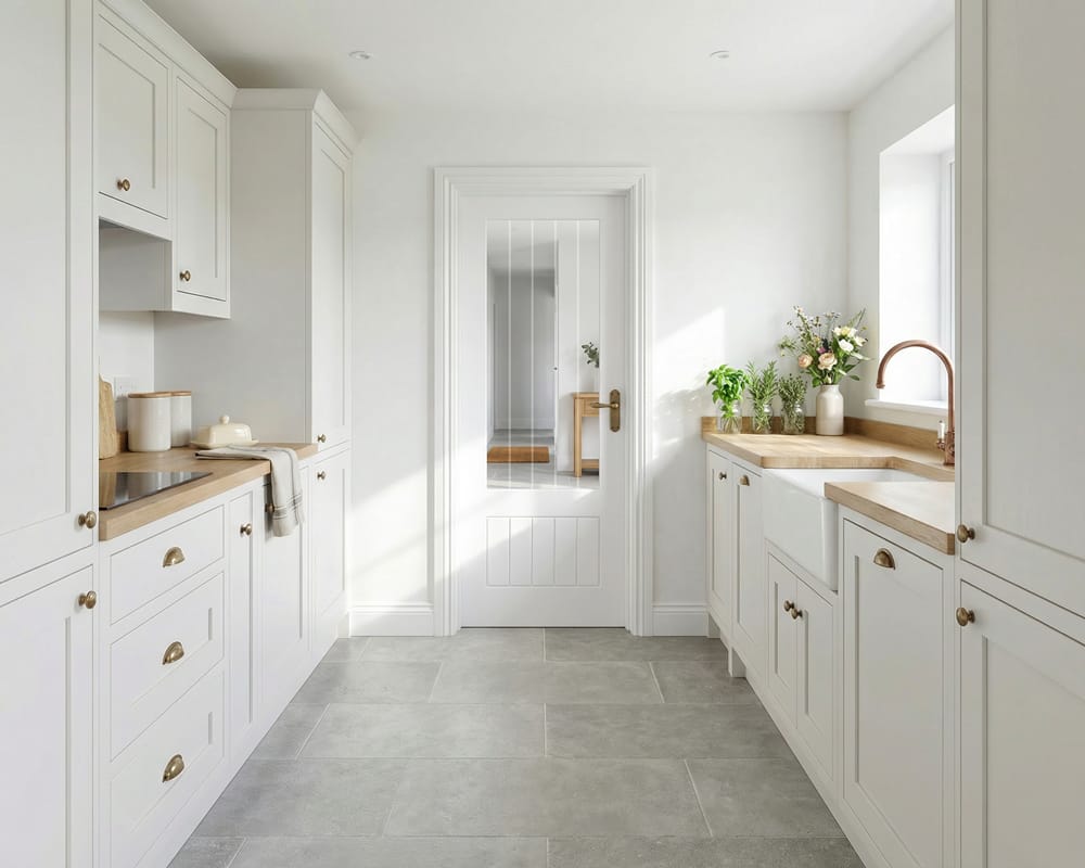 White Mexicano Three Quarter Glazed Door White Mexicano Three Quarter Glazed Door