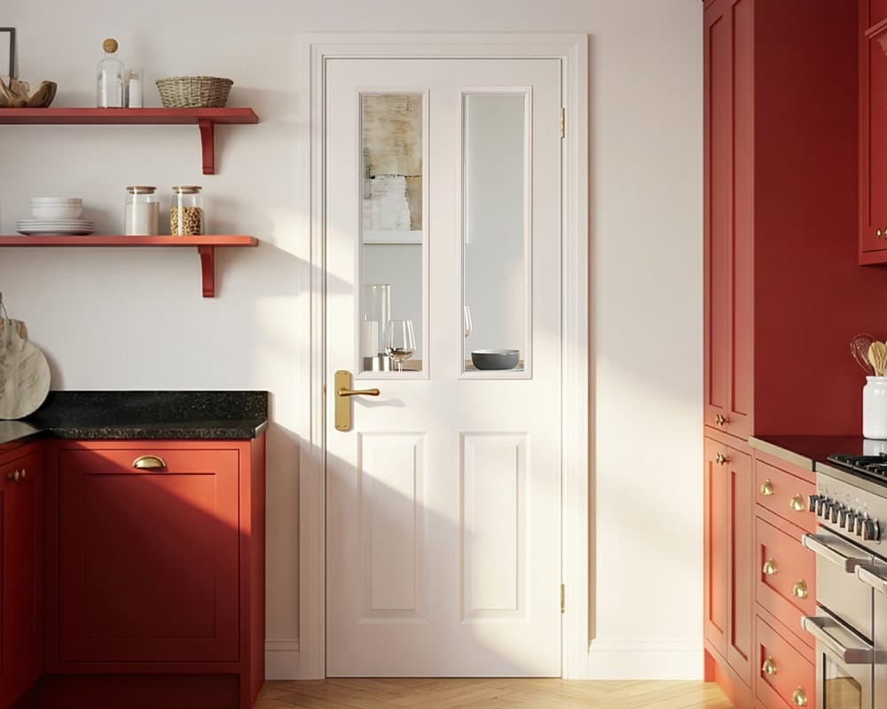 White Moulded Glazed 2 Panel-2 Light Door White Moulded Glazed 2 Panel-2 Light Door