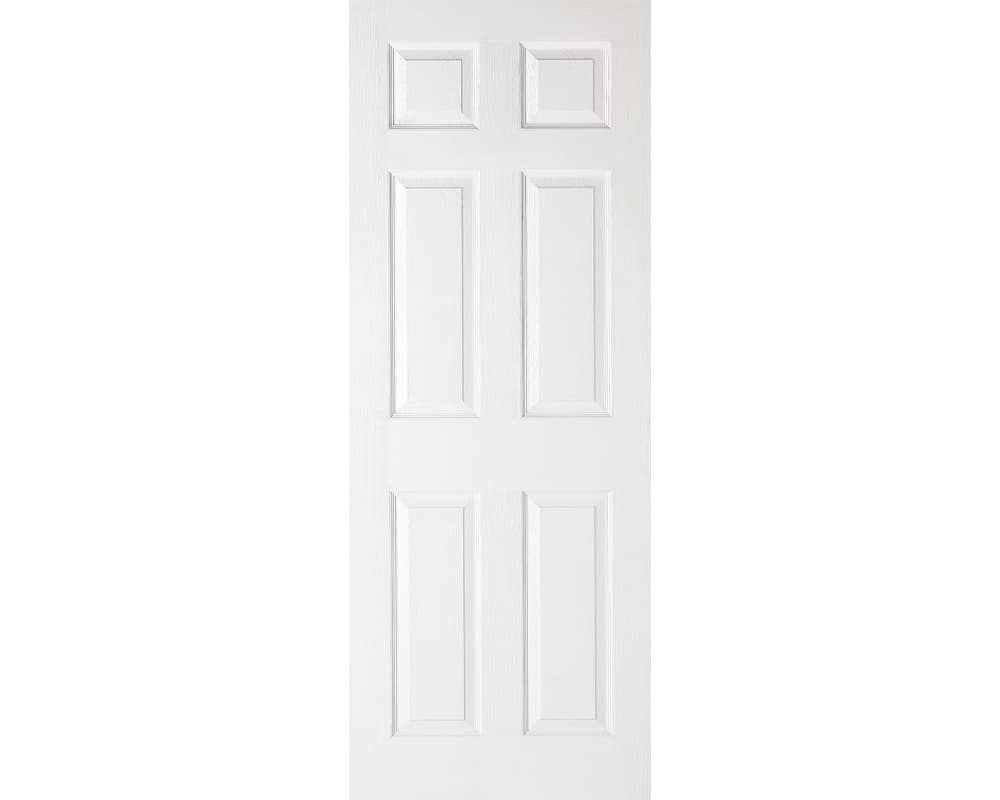 White Moulded Textured 6 Panel Door White Moulded Textured 6 Panel Door