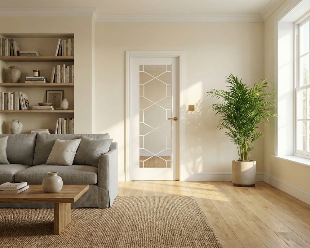 White Primed Orly Glazed Door White Primed Orly Glazed Door