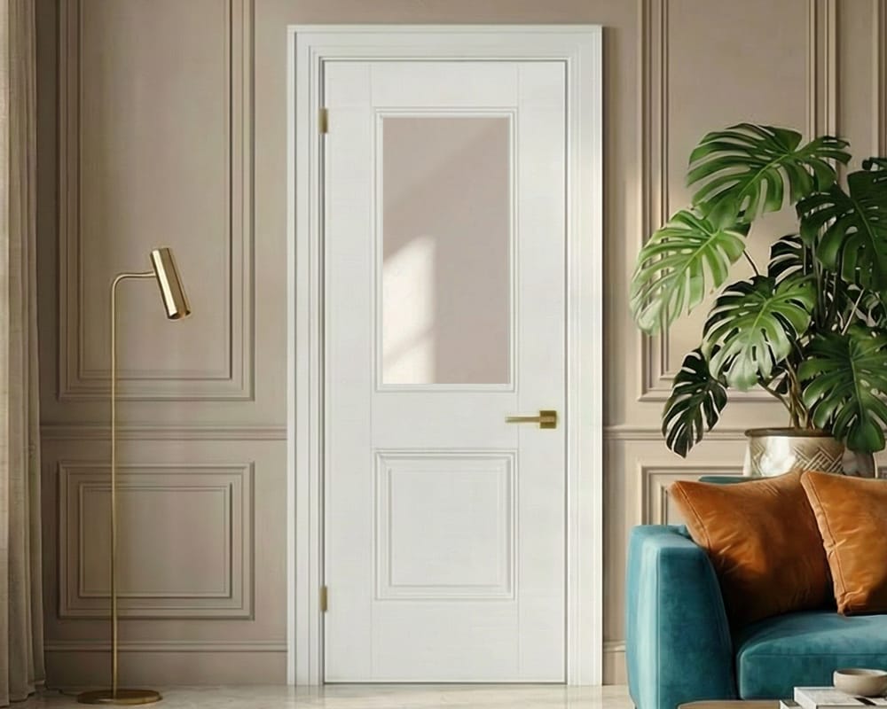 Arnhem White Glazed Door