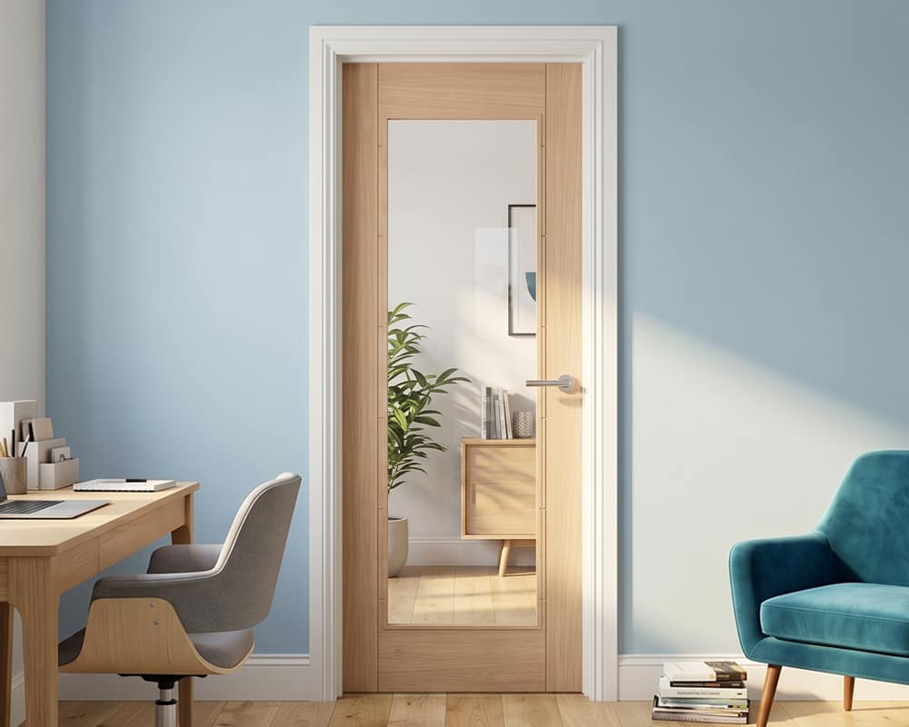 Oak Carini Glazed 1 Light Door