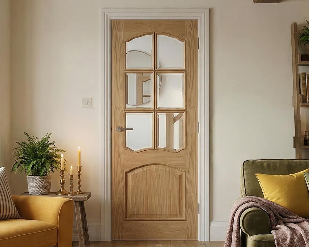 Oak Riviera Glazed 6 Light RM2S Door
