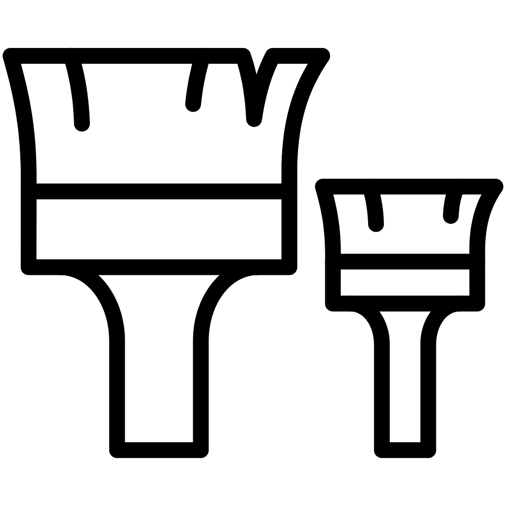 Two paintbrushes