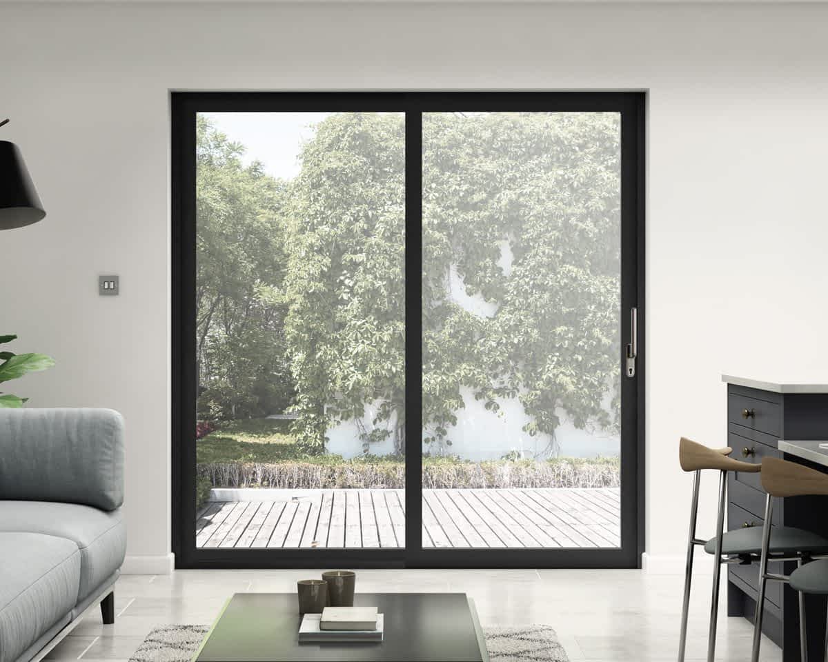 2.1m Exceed Black Aluminium Sliding Doors