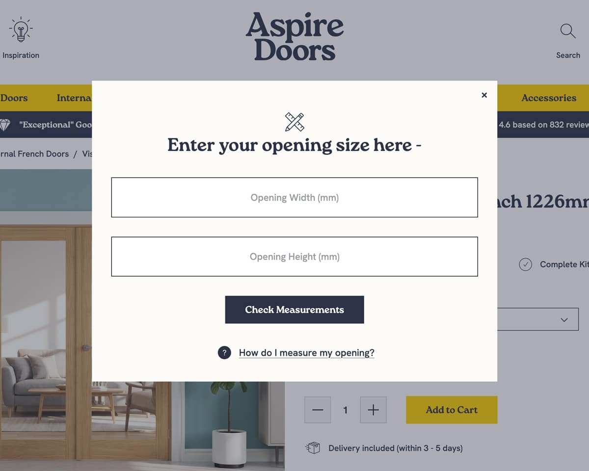 Our door sizing tool