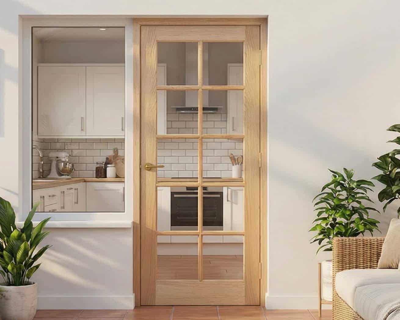 Oak SA Glazed 10 Light Door