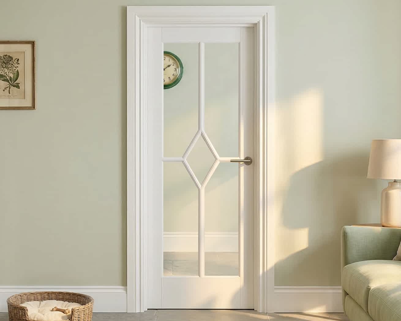 White Reims Glazed Door