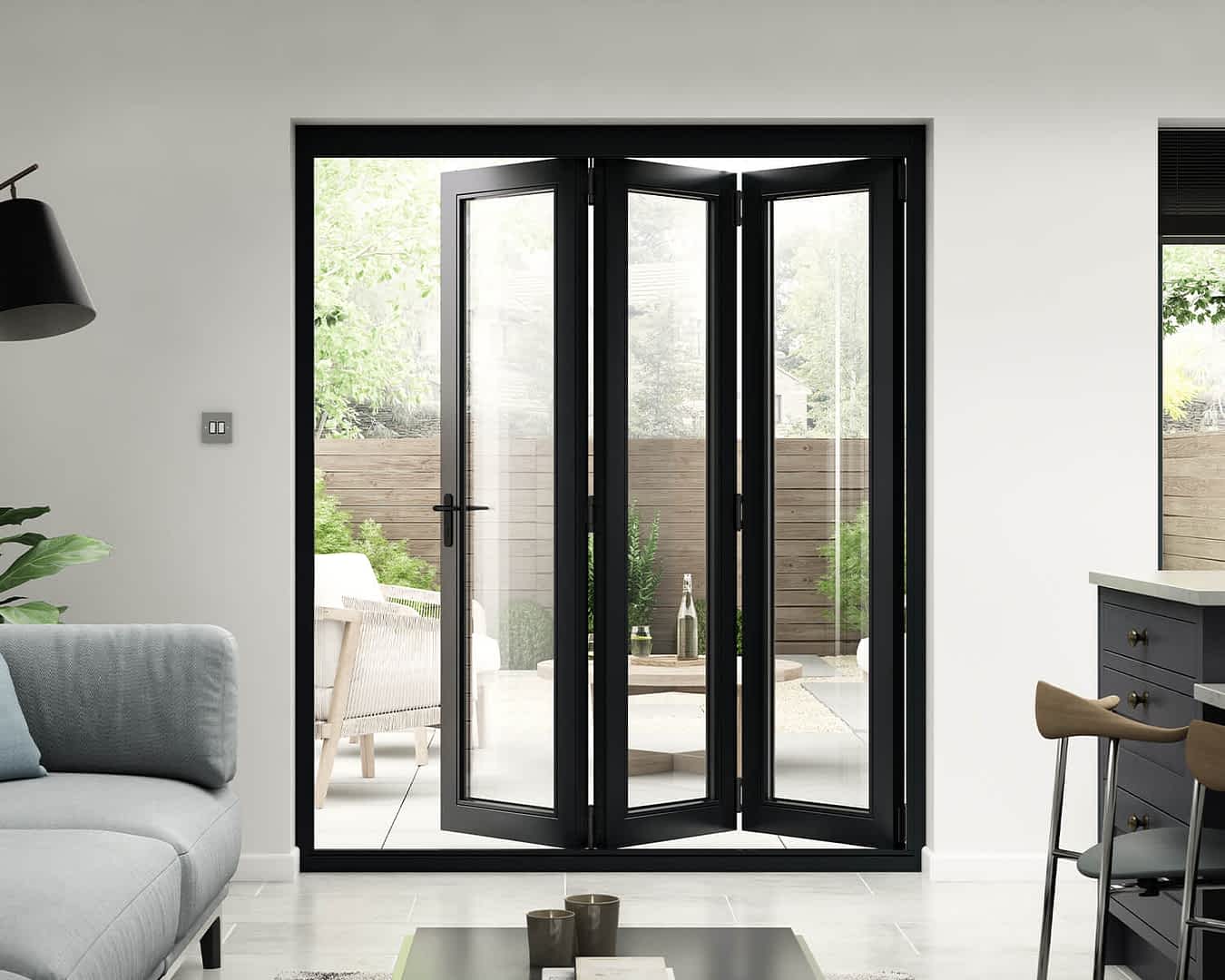 1800mm Revere Black External Bifold Doors