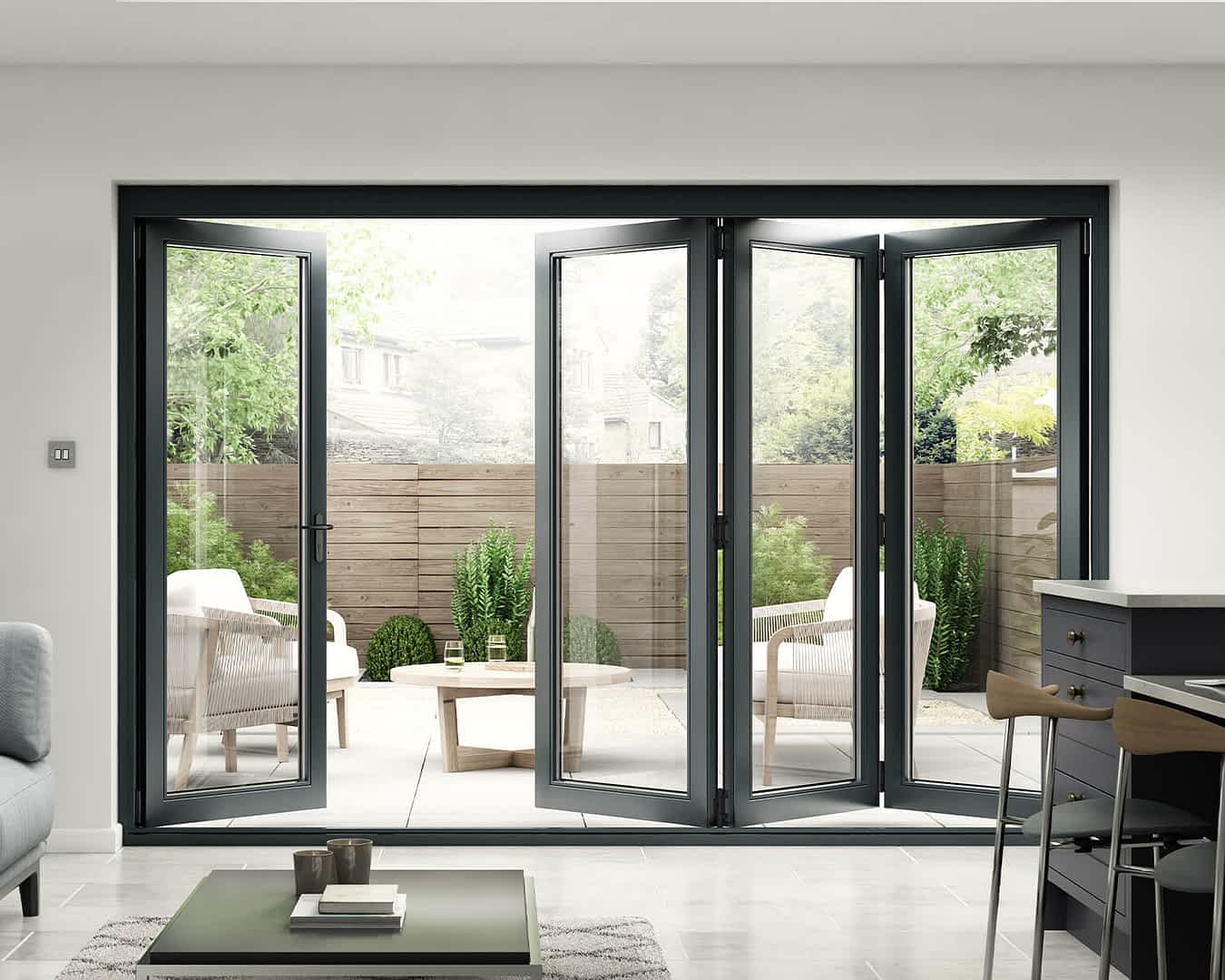 3000mm Revere Grey External Bifold Doors