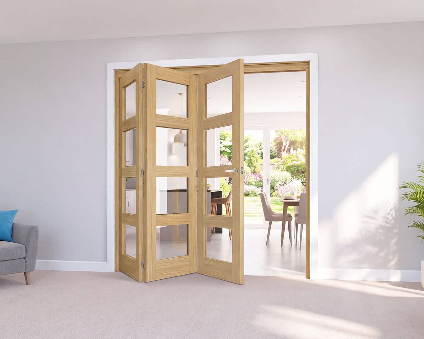 Affinity Fully Finished Oak 4 Light