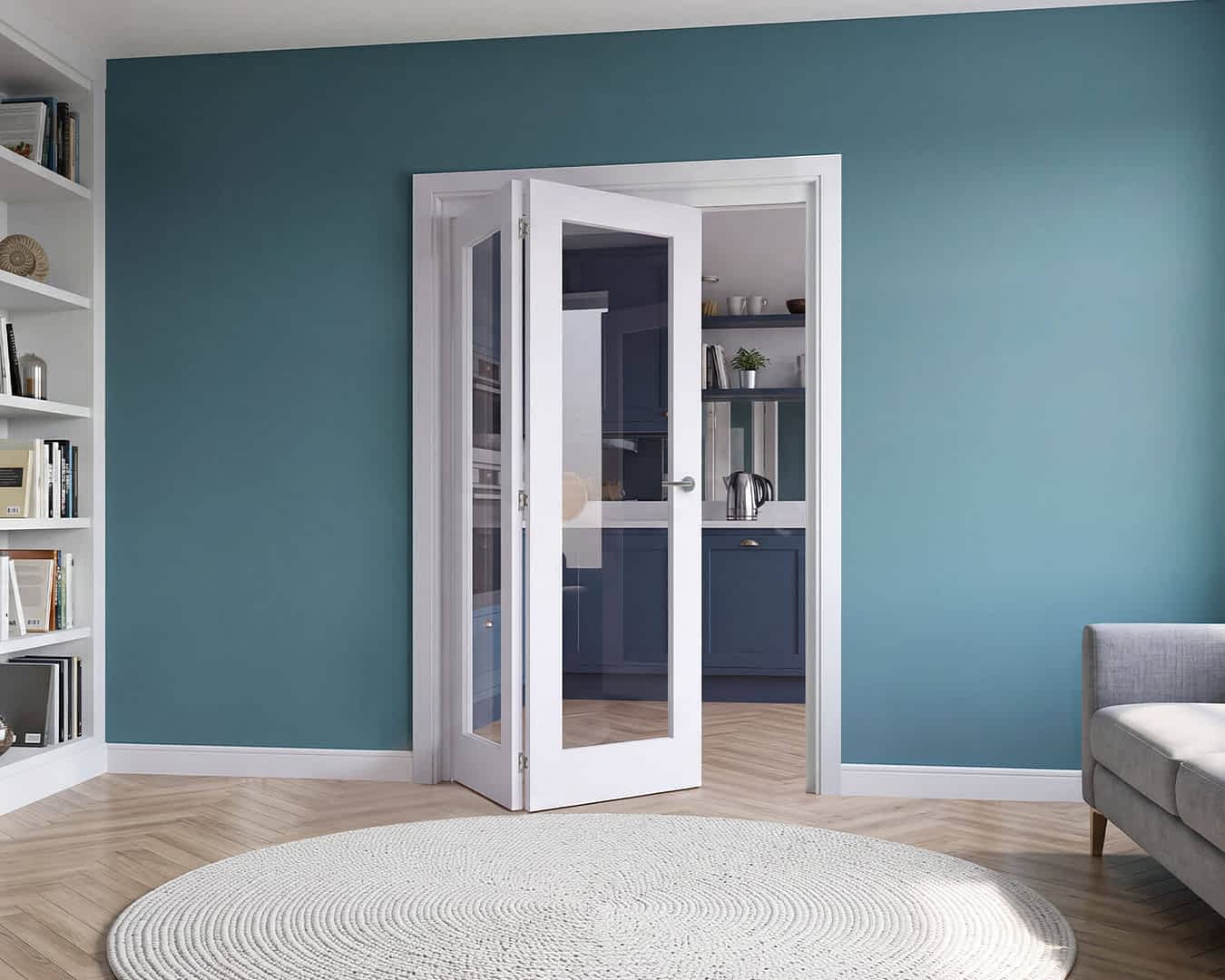Affinity White Primed Internal Bifolds 2 door 2+0