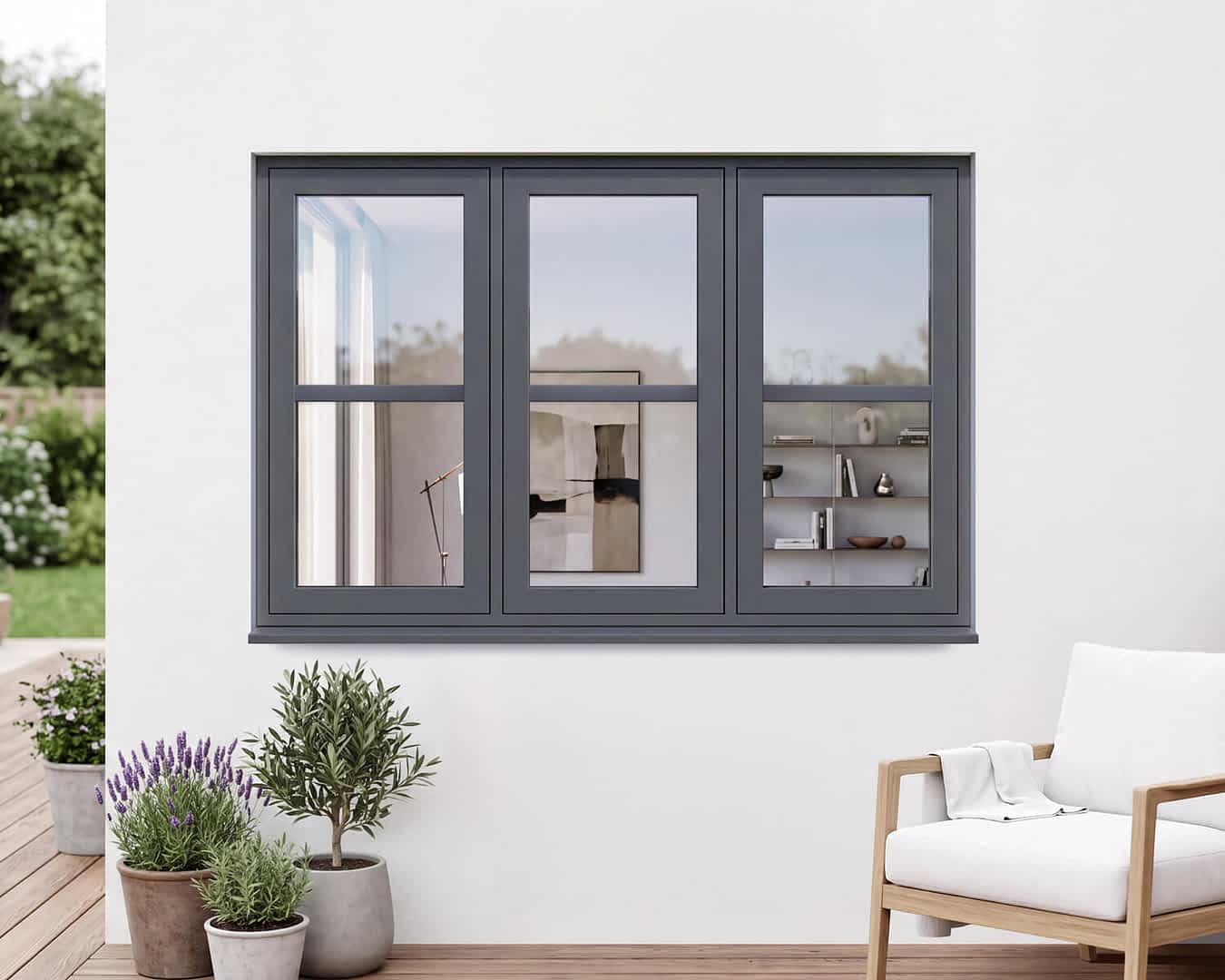 Revere Grey Industrial Flush Casement Windows
