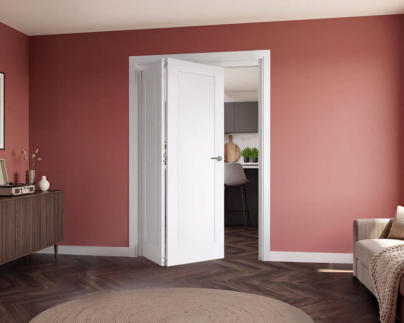 Vision White Primed 1 Panel Internal Bifolds 2 door 2+0