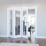 3 Door Vision White Primed Internal Bifold - Open