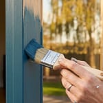 Painting a door