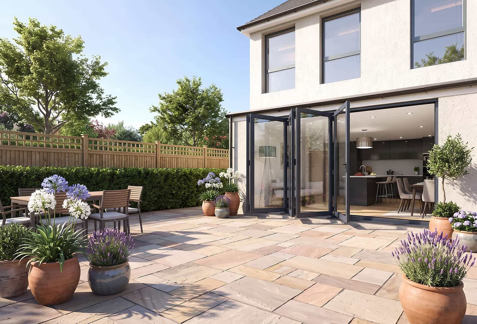 External bifold doors