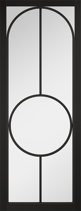 Black Bowery Clear Glazed Door