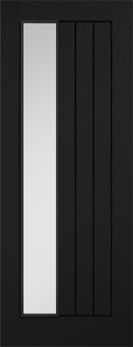 Black Mexicano Offset Glazed Door Black Mexicano Offset Glazed Door