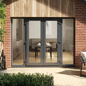2.7m Statement Grey PVC French Doors - External