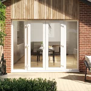 2.7m Statement White PVC French Doors - External