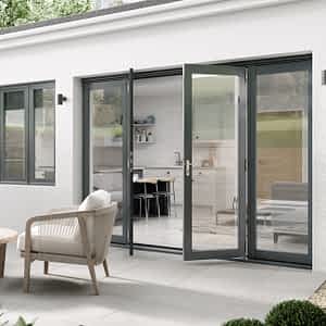 2700mm grey external french door