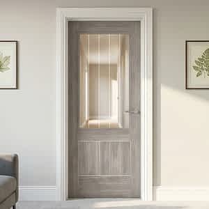 Light Grey Laminated Mexicano Glazed Door