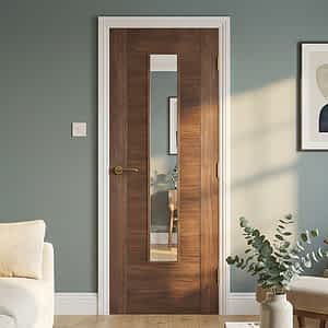 Walnut Laminated Vancouver Glazed Door