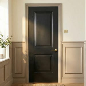 Arnhem Black 2 Panel Internal Door - Lifestyle Shot