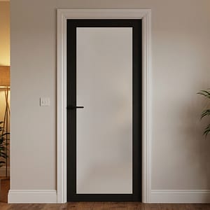 Heritage 1 Light Frosted Black Internal Door - Lifestyle Shot