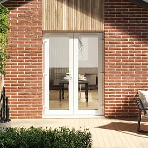 1.5m Statement White PVC French Doors - External