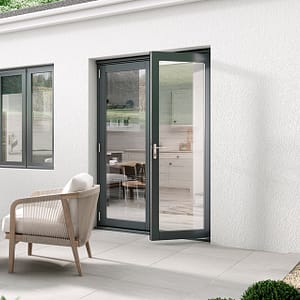 1500mm grey external french door