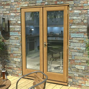 1500mm Oak Internal French Doors