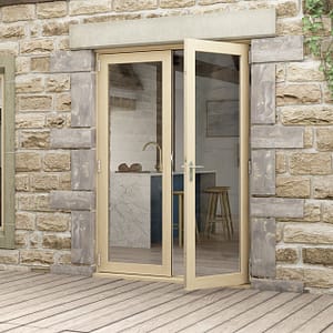 1500mm Solid Oak External French Doors