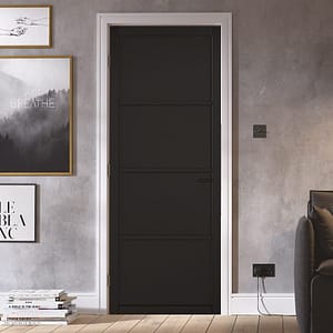 Black Soho 4 Panel Internal Door Lifestyle