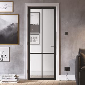 Black Liberty Glazed 4L Internal Door Lifestyle 2