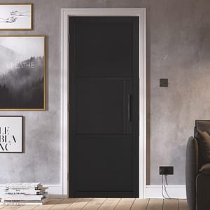 Black Tribeca 3 Panel Internal Door Lifestyle