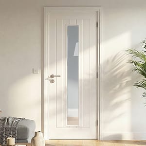 White Primed Mexicano Glazed 1L Internal Door