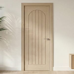 Blonde Oak Mexicano Arched Square Top Door