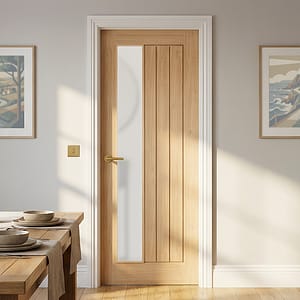Oak Mexicano Frosted Glazed Offset Door
