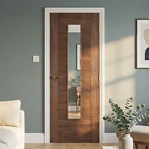 Walnut Laminated Vancouver Glazed Door