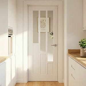 White Coventry Glazed 3 Light Door