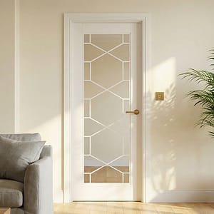 White Primed Orly Glazed Door