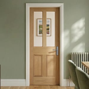 Oak Malton Unglazed 2 Light Door